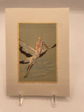 Stork In Flight New Baby Card
