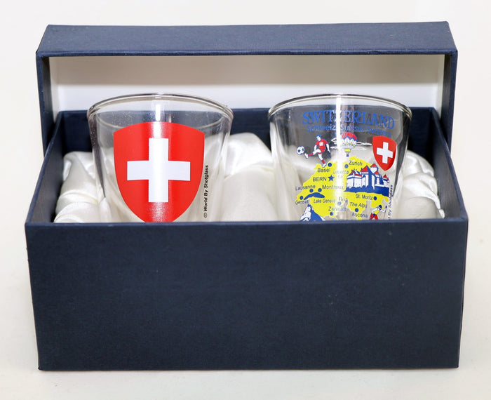 Switzerland Souvenir Boxed Shot Glass Set (Set of 2)