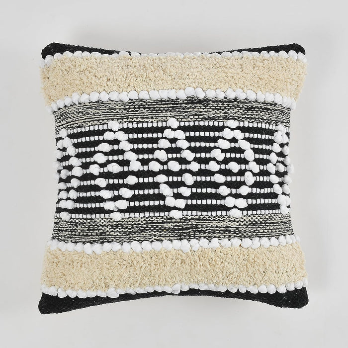 Terracotta Diamond Hand-Tufted Cushion Covers - 16*16 inches Set of 2 (TFB)