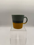 Three-toned Gold, Blue & Green Porcelain Mug