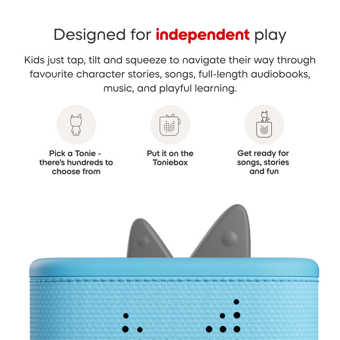Tonies - Toniebox 2 - Sky Blue Starter Set with Creative Rubie - Mabel & Fox