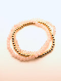 Triangular Pink Stack of 3  Bracelet