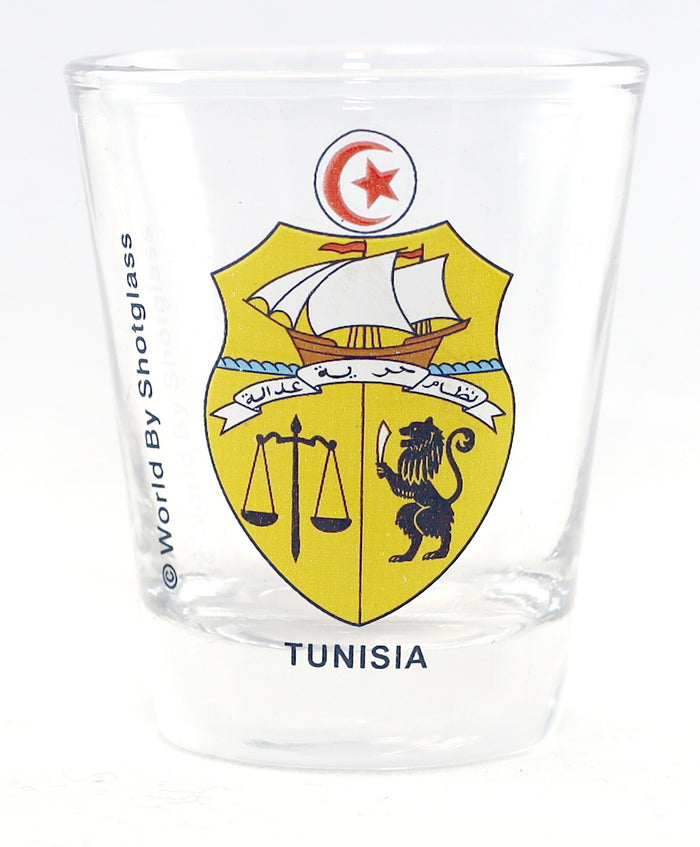 Tunisia Coat Of Arms Shot Glass