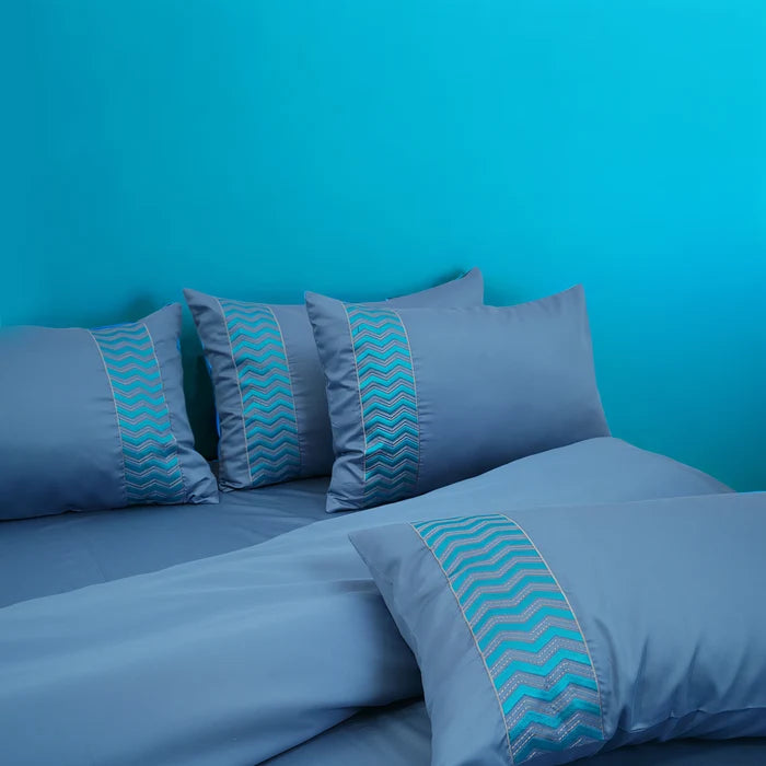 Unicorn Midnight Sky (400TC) - 100% Cotton King-Size Bedsheet + 2 Pillow Covers