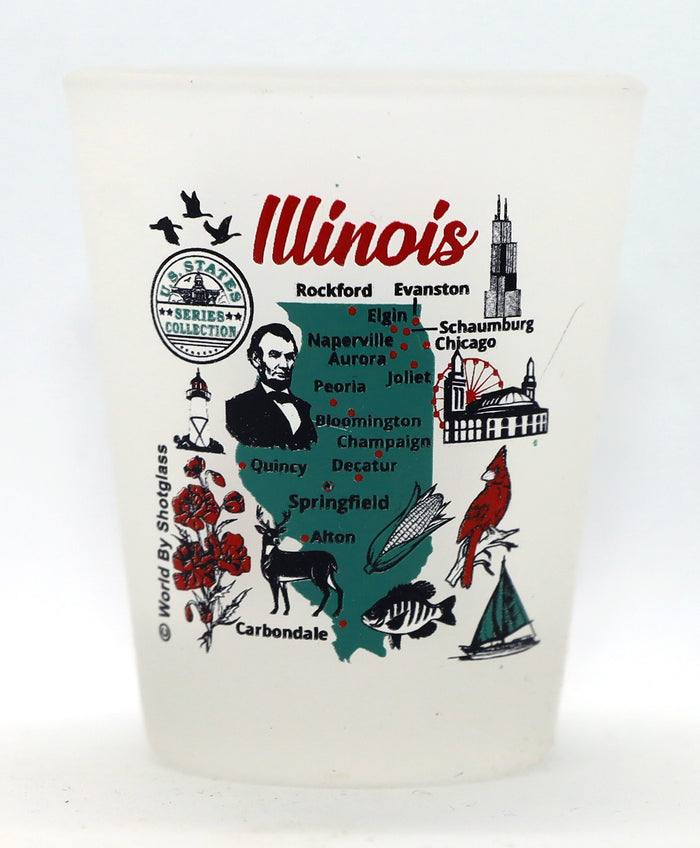 United States USA Midwestern Great Lakes States Souvenir Boxed Shot Glass Set (Set of 6)