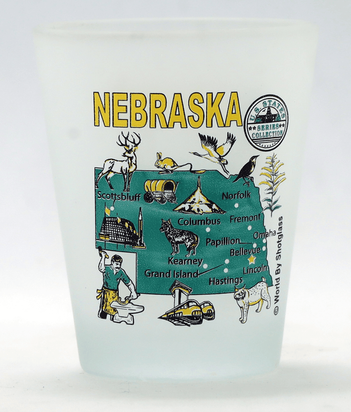 United States USA Midwestern Great Plains States Souvenir Boxed Shot Glass Set (Set of 6)