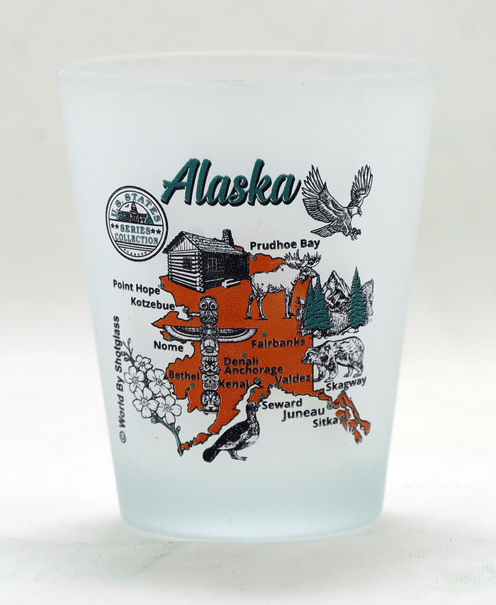 United States USA Pacific States Souvenir Boxed Shot Glass Set (Set of 6)