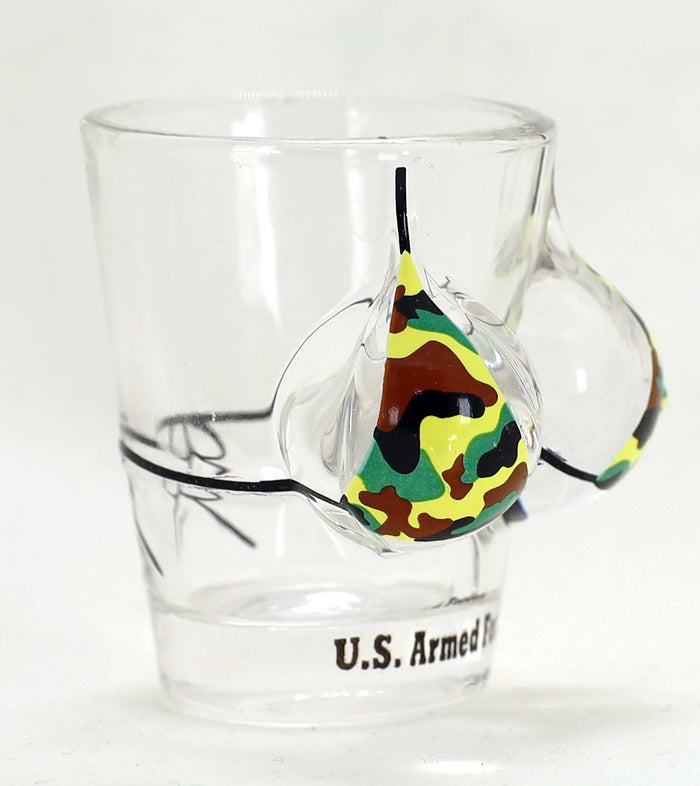 US Armed Forces Bikini Bust 3D Shot Glass