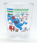 Uzbekistan Landmarks and Icons Collage Shot Glass