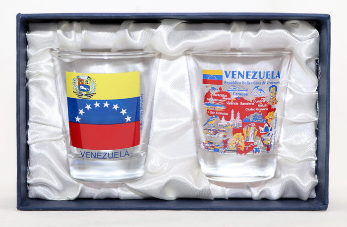 Venezuela Souvenir Boxed Shot Glass Set (Set of 2)