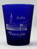 Venice (Venezia) Italy Cobalt Blue Frosted Shot Glass