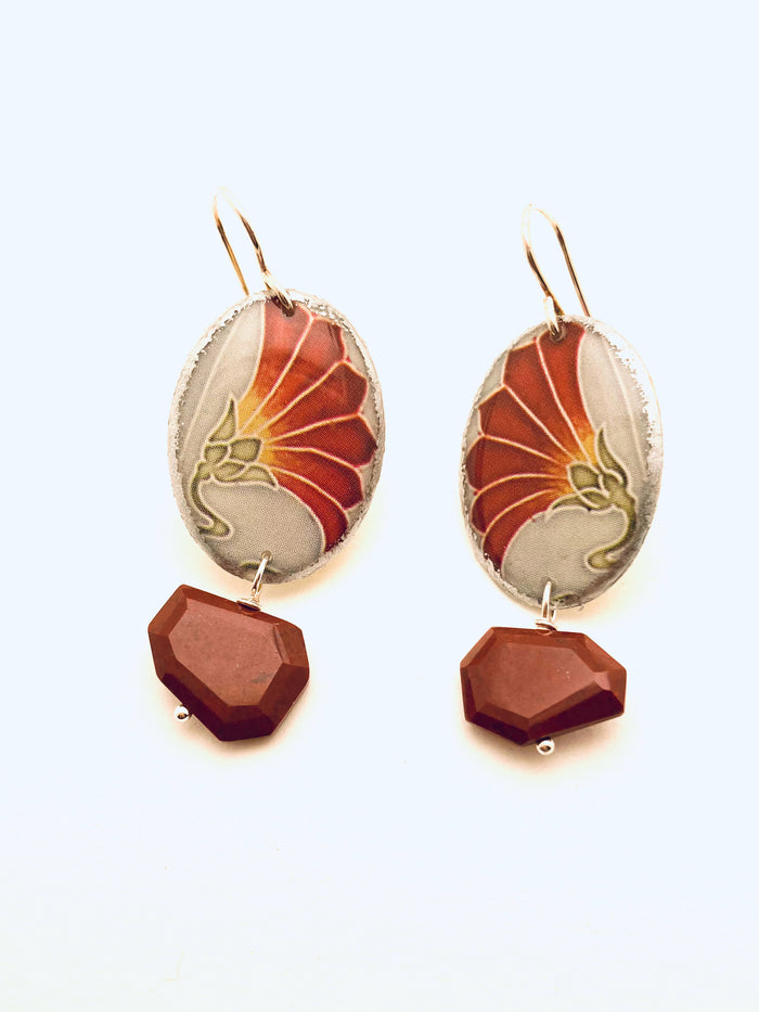 Victoria Dangles with Red Jasper