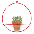 Wall Circle Red Planter - Planters_Wall
