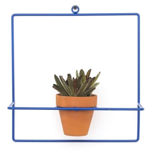 Wall Square Blue Planter - Planters_Wall