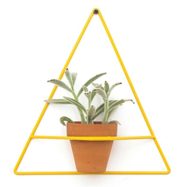 Wall Triangle Yellow Planter - Planters_Wall