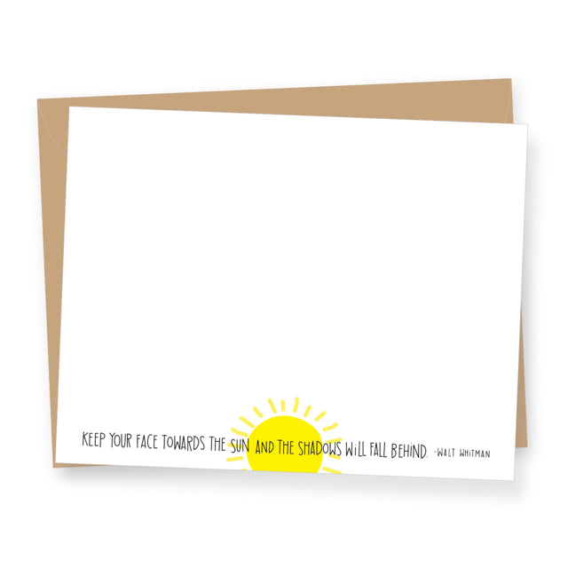 Walt Whitman Sun Quote 8  Flat Boxed Cards