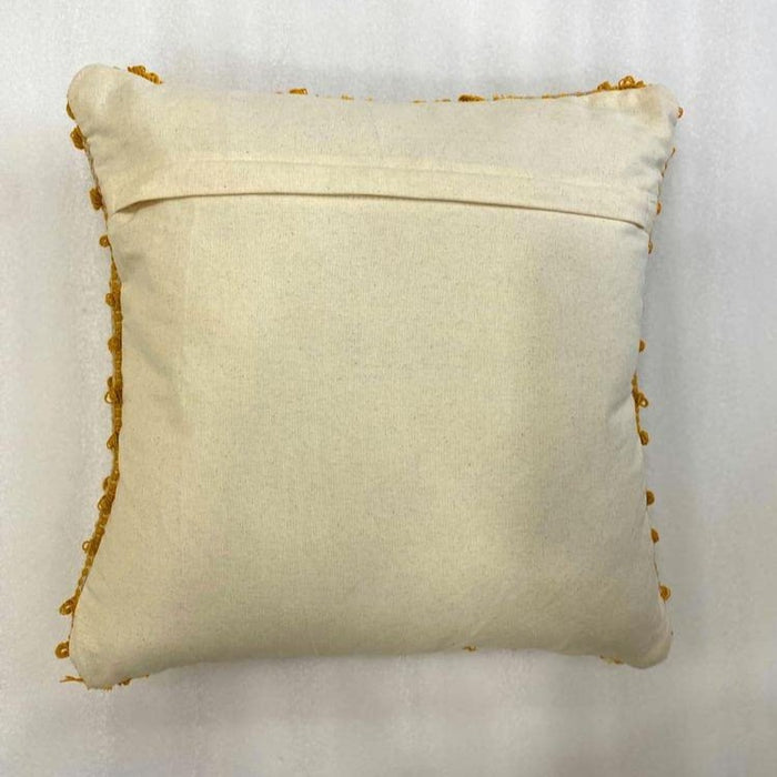 Warm Honey & Ochre Hand-Tufted Cushion Covers - 16*16 inches Set of 2 (TFB)