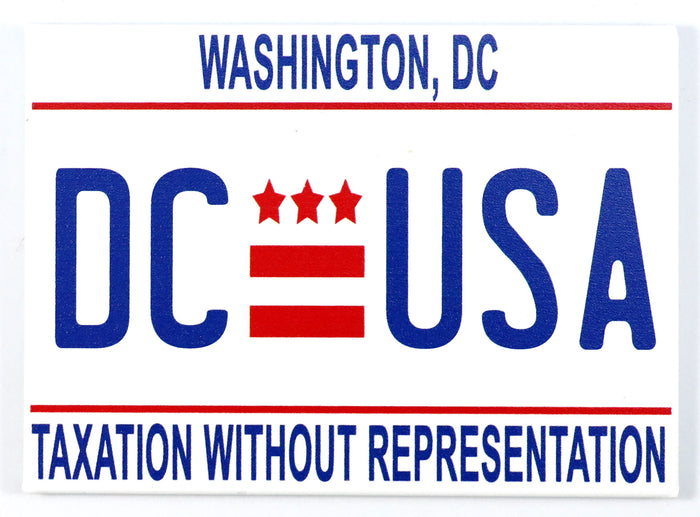 Washington DC License Plate Fridge Collector's Souvenir Magnet 2.5" X 3.5"