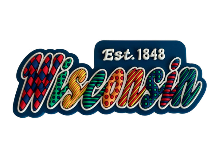 Washington Festive Multicolor Letters Fridge Designer Magnet 3.25" x 1.25"