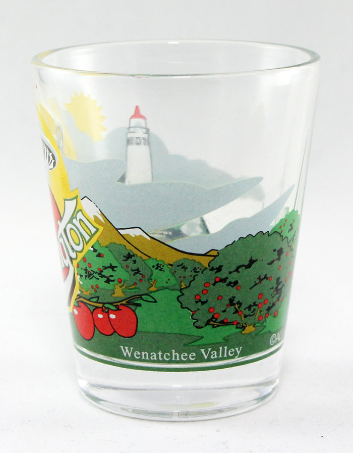 Washington State 3 View Shot Glass