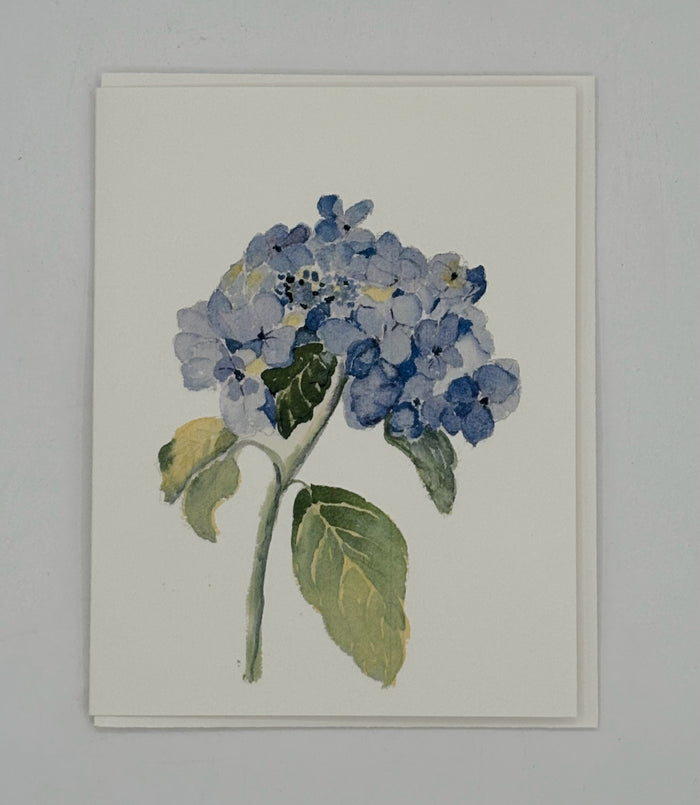 Watercolor Blue Hydrangea Card