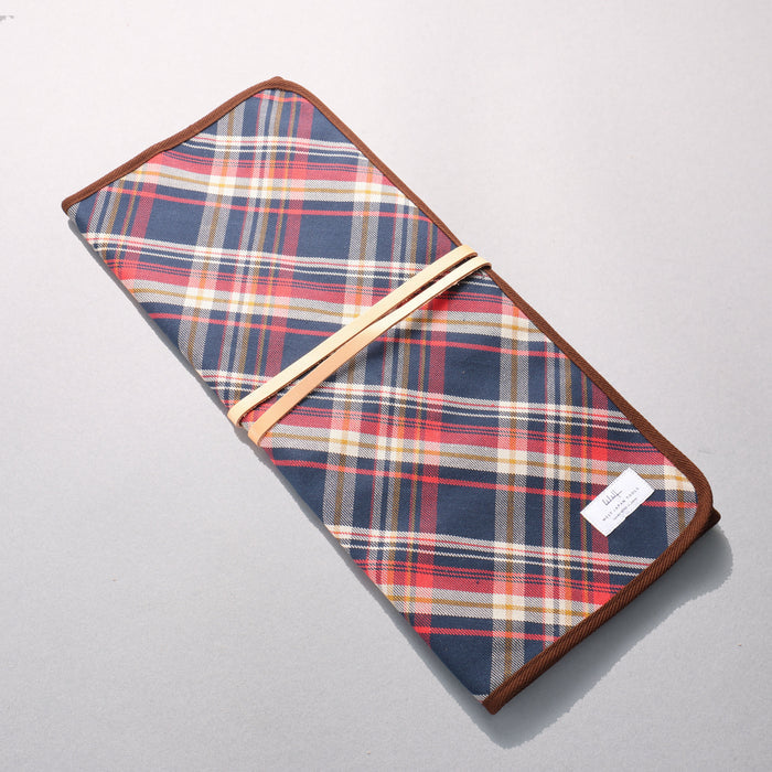 West Japan Tools 6 Pocket Knife Roll (Plaid) - Seisuke Knife