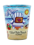 West Palm Beach Florida Beach Chair In and Out Shot Glass