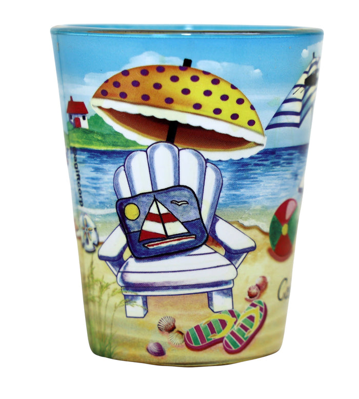 West Palm Beach Florida Beach Chair In and Out Shot Glass