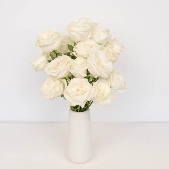 White Rose Mothers Day Special Vase - Image