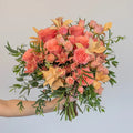 Wild Peach Flower Bouquet Hand - Image