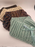 Wool Blend Crochet V-Neck Cowls