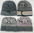 Wool Knit Norwegian Star Hat with Icord Brim
