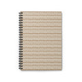 Woven Neutral Stripe Spiral Notebook – Ruled Journal for Notes & Lists