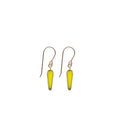 Yellow Dagger Drop Earrings