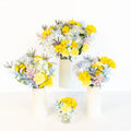 Yellow Pastel Pop Flower Centerpieces Hand - Image