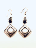 Zamak Metal Earrings, Large Squares